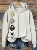 Zipper Hooded Sweatshirt Digital Printing