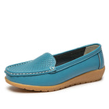 Women's Slope And Leather Casual Bean Shoes