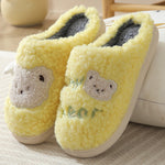 Bear Slippers Winter Warm House Shoes For Women Couple