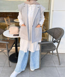 Broadcloth blazer winter vest.