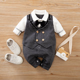 Baby Jumpsuit Spring And Autumn Models Foreign Trade Gentleman Baby Clothes Long-Sleeved Baby Clothes Baby Clothes