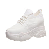 Heighten small white shoes for women