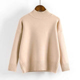 White Turtleneck Sweater Women's Pullover