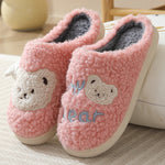 Bear Slippers Winter Warm House Shoes For Women Couple