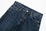 Heart-shaped Pocket Straight Mid-waist Jeans