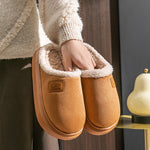 Velvet Thermal Non-slip Lambswool Cotton Slippers