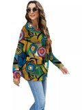 Graffiti Plus Size Women's Clothing Pullover Casual Top