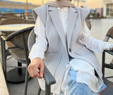 Broadcloth blazer winter vest.
