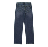 Heart-shaped Pocket Straight Mid-waist Jeans