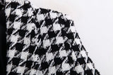 Houndstooth jacket women autumn retro thick plaid jacket