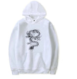 Hoodies Men's Chinese Dragon Print Hoodie Street Casual