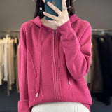 Hoodie Knitted Zipper Thickening Coat