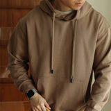 Hooded Sweater Loose Cotton Casual Solid Color Coat