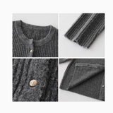 Autumn New Simple Round Neck Knitted Cardigan Soft And Sticky