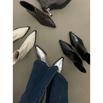 Skinny Boots Stiletto Heel Fashion Boots High Heel Pointed Temperament Back Zipper