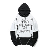 Autumn Men Graffiti Oversize Hoodies Hip-hop Round Neck Cotton Hoodie