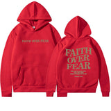 Faith Over Fear Christian Hoodie Christian Sweatshirt Jesus Hoodie Trendy Hoodie Bible Verse Shirt Unisex Aesthetic Clothes