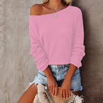 Women's Loose-fit Long-sleeved Knitted Top