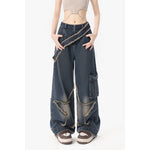 Plump Girls Slimming Retro Small Straight Wide-leg Pants