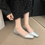 Women's French Retro Square Toe Low Order Shoes