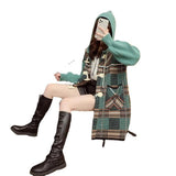 Mid-length Loose And Lazy Style Extra Thick Sweater Cardigan For Women