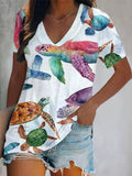 Women's National Style Printed Top