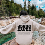 Jesus Saves Hoodie Bible Verses Appear Church Sweater