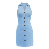 Spring And Summer New Women's Sexy Sleeveless Denim Dress Casual Thin Section Dresses