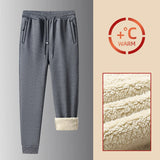 Winter Cashmere Pants Men's Fleece Warm Thick Casual Sports Pants High Quality Fashion Drawstring Large Size Jogger Pants L-8Xl