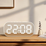 Led Digital Alarm Clock 5 Levels Adjustable Brightness Mirror Table Desk Bedroom Clock Home Decor Gifts for Students Children