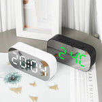 Led Digital Alarm Clock 5 Levels Adjustable Brightness Mirror Home Decor