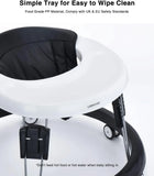 Baby walker, baby walker with universal wheels and adjustable height, foldable baby walker for boys and girls from 6-18 months