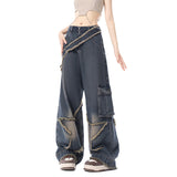 Plump Girls Slimming Retro Small Straight Wide-leg Pants