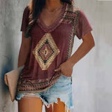 Ethnic Style Two Layers Collar Short Sleeve