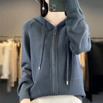 Hoodie Knitted Zipper Thickening Coat