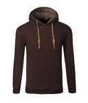 Men's Jacquard Sweater Long-sleeved Hoodie Warm Color Hooded Sweatshirt Jacket