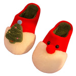 Winter Plush Slippers Christmas Cute Santa Claus And Christmas Tree Slipper Warm Anti-Slip House Shoes For Women