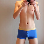 Cotton Breathable Solid Color Button Men's Boxers