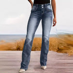 Women's Jeans High Waist Straight Slim Fit Slimming Versatile