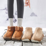 Winter Snow Boots With Anti-slip Tire-sole Design Fashion Outdoor Warm Suede Ankle Boot For Women Shoes