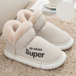 Warm House Shoes Plush Fleece High Back Heel Slippers Home Winter Warm Couple Shoes