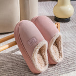 Velvet Thermal Non-slip Lambswool Cotton Slippers