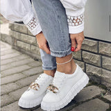 Low-Top Flat Casual Sneakers