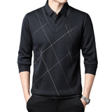 Spring And Autumn Men's Long Sleeve Fake Two Pieces T-shirt