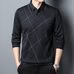 Spring And Autumn Men's Long Sleeve Fake Two Pieces T-shirt