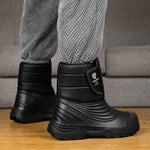 Winter Fleece Lined Padded Warm Keeping High-top Raise The Bottom Men's Cotton Shoes