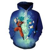 Cartoon hoodie seven dragon ball Z pocket hooded sweatshirt sleeves for men and women wearing