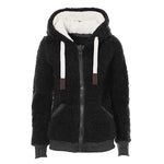 Winter Fleece Sweater Fluffy Thick Hooded Warm Zipper Cardigan Women Winter Coat Sherpa Tops Cardigan Sweaters