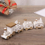 Christmas Decorations Christmas Wooden Small Train Decorations Santa Claus Children's Gifts