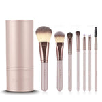 Luxury Champagne Makeup Brushes Set For Foundation - shop.livefree.co.uk